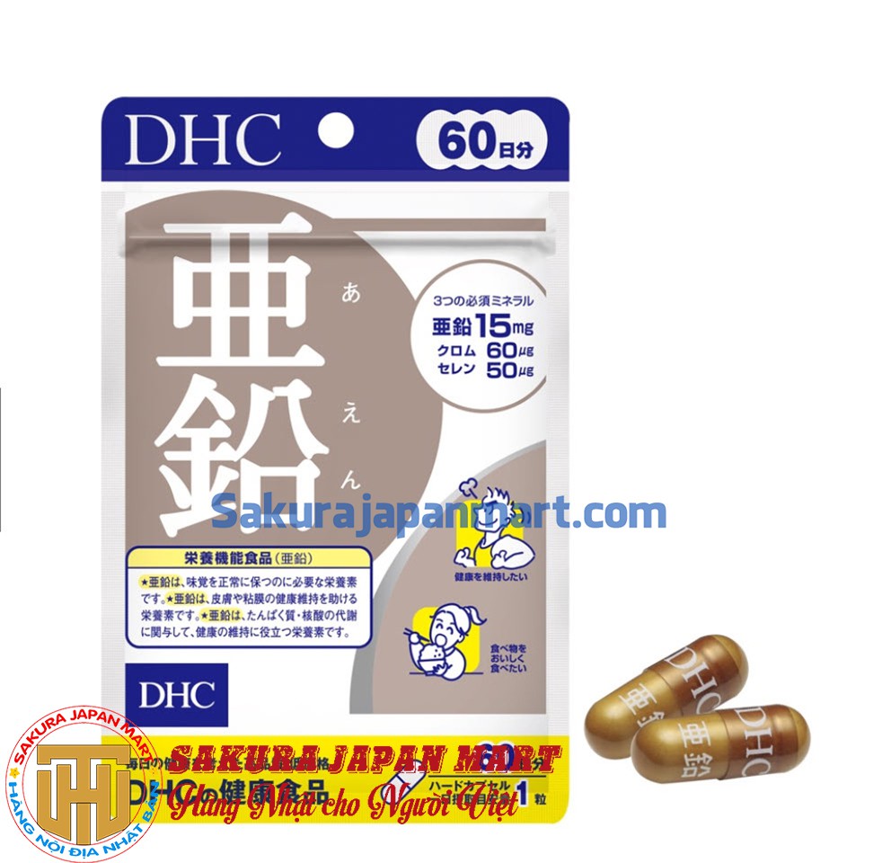 Viên uống bổ sung kẽm DHC 60 ngày gói 60 viên